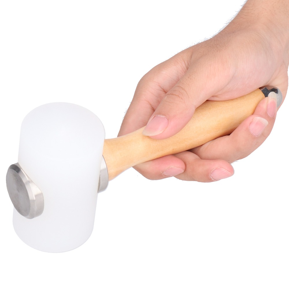 مطرقة نحت الجلد بطول 19 سم، بم - مراجعة Wooden Mallet Carving وسعره