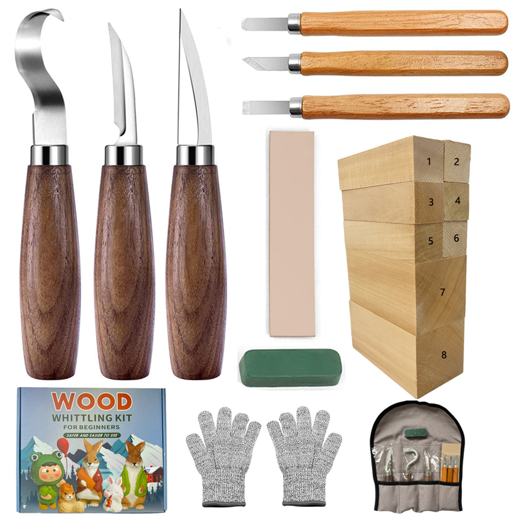 نحت سكين هدية مجموعة صناديق 21 - مراجعة Woodworking Gifts وسعره